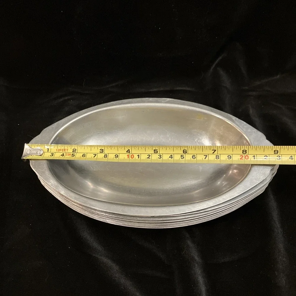 Lot of 11 Oblong Oval Stainless Steel Serving Trays Bowls Brand Ware Japan VTG